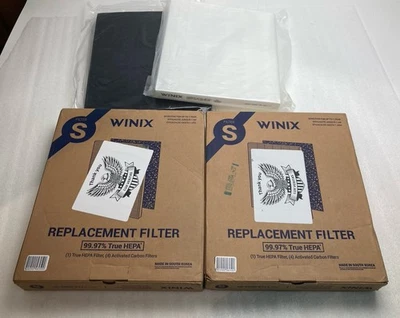 Filtro de repuesto Winix C545 filtro de carbón activado HEPA verdadero lote de 3 Foto 1 de 4