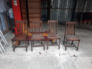 4 x Antique Barley Twist Chairs - Picture 1 of 9