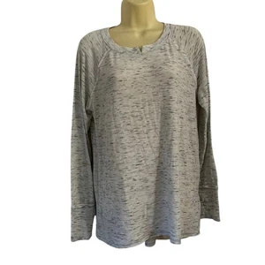 Spring + Mercer Space Dye Tee Size M Heather Gray Long Sleeve Tee Tunic - Picture 1 of 9