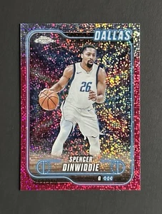2024-25 Topps Chrome Basketball Spencer Dinwiddie Magenta Speckle Refractor /350 - Picture 1 of 2