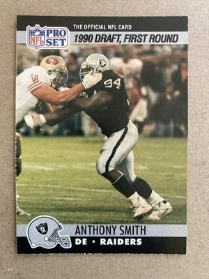 1990 Pro Set Football - ANTHONY SMITH #679 (RC) - Rookie, Los Angeles Raiders - Image 1 of 4