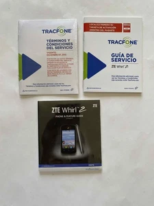 Guide des services Tracfone Z667G livrets anglais espagnol - Termes et conditions BELLES - Photo 1 sur 3