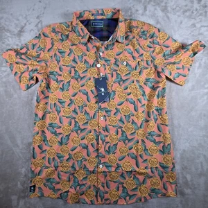 William Murray Button Down Golf Shirt Men Tropical Mum Extra Large XL Retail $88 - Picture 1 of 7