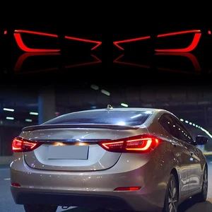 VLAND Red FULL LED Tail Lights W/Sequential Signal For 2011-2015 Hyundai Elantra - Picture 1 of 18