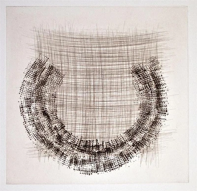 Thomas Lenk Abstrakt Raster Form Zeitgenössische Kunst sign Radierung 1991 9/20 - Bild 1 von 3