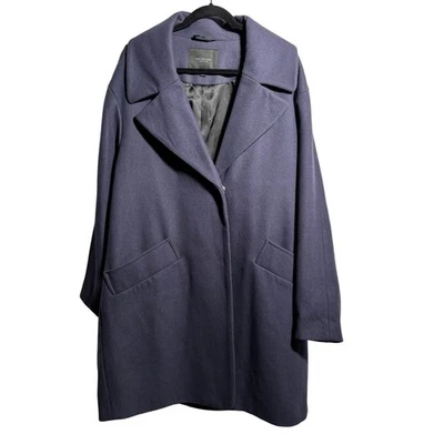 Abrigo para mujer Marc New York Andrew Marc 1X azul marino mezcla de lana Foto 1 de 4