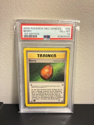 2000 Pokémon Neo Genesis Berry PSA 10 1st Edition - Image 1 of 2