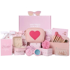 Christmas Gifts for Teen Girls, Pink Gifts Basket Birthday Graduation Gifts Box - Picture 1 of 12