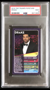 Drake 2015 Top Trumps Pop Stars PSA 9 Mint Pop 5 Music Entertainment Card