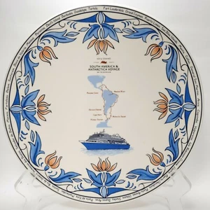Holland America 2013 Grand South America Antarctica Voyage Plate 9.5 Delft Blue - Picture 1 of 8