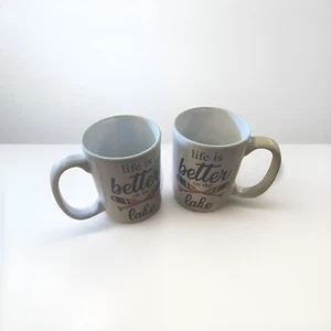 Life is Better on the Lake Mugs Set of Two (New) - Picture 1 of 7