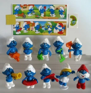 KINDER FERRERO SURPRISE FIGURES SMURFS PITUFOS PUFFI CAKE TOPPERS TOP RAR +BPZ