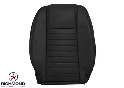 Ford Mustang 2005-2009-lado del conductor inclinado cubierta de asiento de cuero de repuesto negra Foto 1 de 4