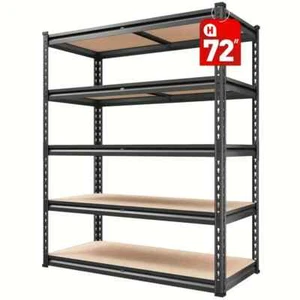 Garage Heavy Duty Shelving 5 Tier,2000LBS 72''H Storage Shelves - Free shipping - Picture 1 of 7