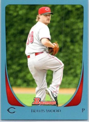 2011 Bowman #84 Travis Wood Blue #/500 - Image 1 of 2