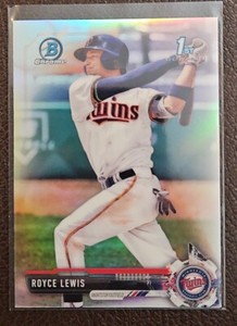 ROYCE LEWIS 2017 BOWMAN DRAFT CHROME 1ST PROSPECT REFRACTOR RC #BDC-1