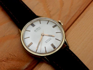 Vintage BWC Automatic ETA 2451 Gold Plated Men's Wrist Watch 60s Swiss made - Picture 1 of 19