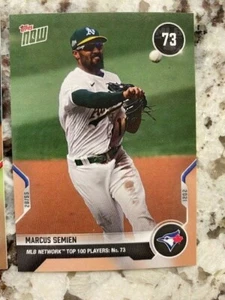 2021 TOPPS NOW MLB NETWORK TOP 100 CARD #T-73 TORONTO BLUE JAYS MARCUS SEMIEN - Picture 1 of 1