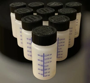 100 leere Pinselflaschen 50ml, mit Pinsel und Mischkugel, z.B. für Lack, Öl, usw - Bild 1 von 2