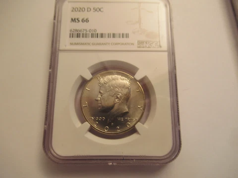 2020 D Kennedy Half Dollar NGC MS66 #010 Cover