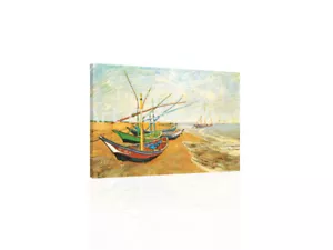 Fishing Boats On The Beach Van Gogh - GICLEE ART PRINT 12 x 15 Many Sizes - Picture 1 of 1