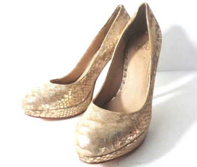 JOAN & DAVID женщин 6 М золото змея печать платформе насос со шпилькой каблуки туфли  - Изображение 1 из 4