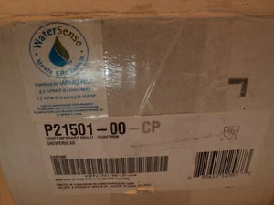 KALLISTA Multifunction Chrome shower head with arm MDL P21501 open box NEW - Picture 1 of 4
