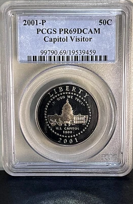 2001-P Capitol Visitor Center Commemorative Half PR69DCAM PCGS PR69 Deep Cameo - Image 1 of 2