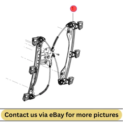 2010 Chevrolet Cruze Left Front Door Window Regulator Used OEM 95226745 - Image 1 of 4