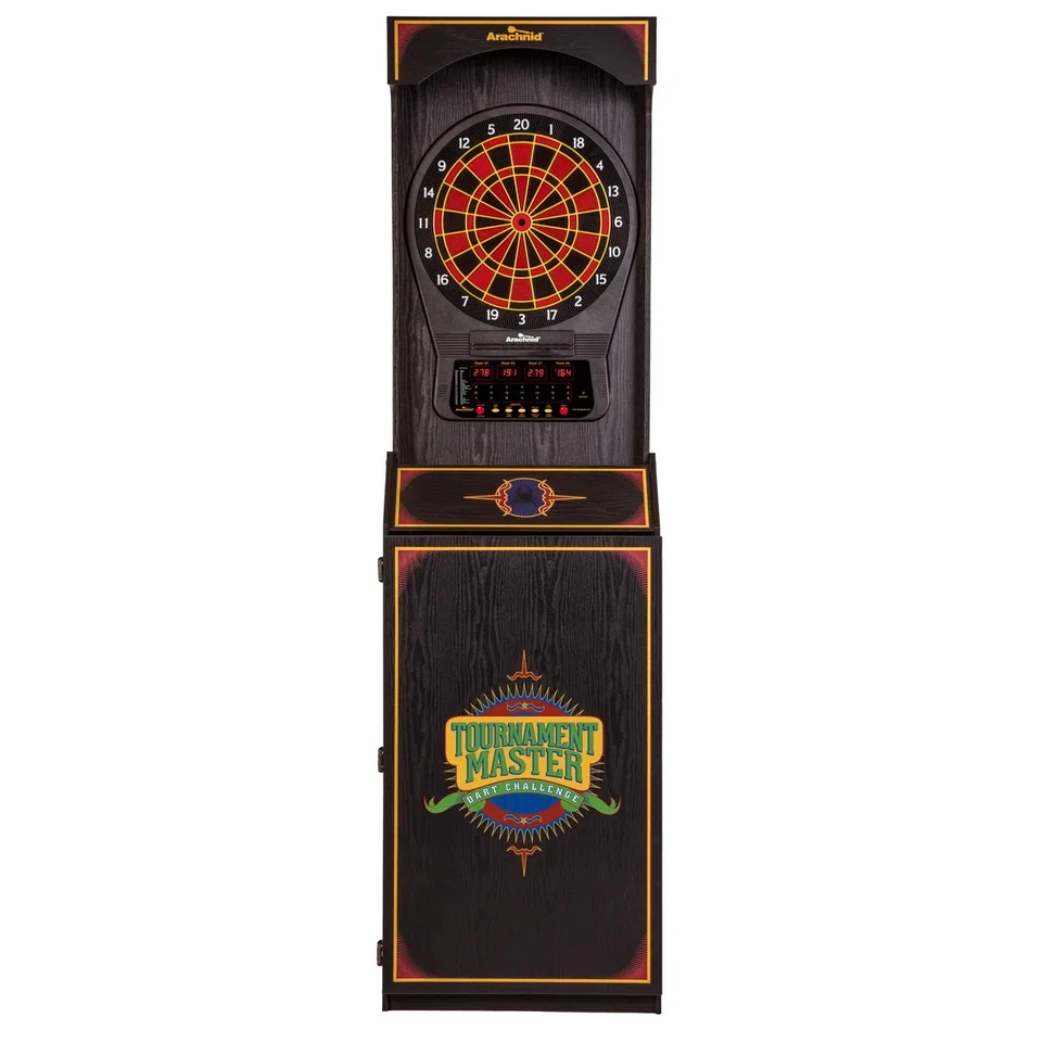 Electronic Dartboard Arcade Cabinet 24 Games Dart Board Soft Tip Darts Set PRO - Image 1 of 4