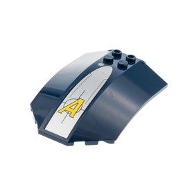 1x Lego Windshield 8x6x2 Dark Blue Agents Logo 8971x224pb010