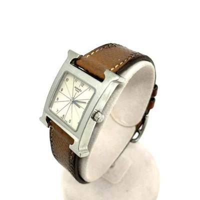 Reloj HERMES H HH1.210.260 Cuarzo Esfera Blanca Reloj Damas de Japón USADO Foto 1 de 4