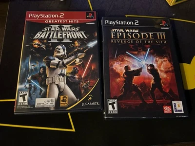 Lot of 2 Star Wars Playstation 2 PS2 Games Battlefront II & Episode III - Image 1 of 4