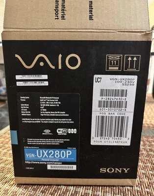 New Sony VAIO UX series Micro PC model VGN-UX280P Complete Accessories and Box - Image 1 of 4