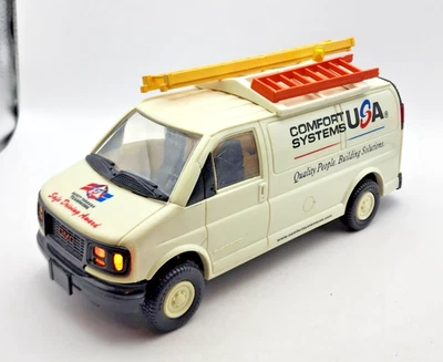1997 DG Productions Comfort Systems EUA Service Van GMC Savana Coin Bank - Imagem 1 de 4