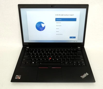 Lenovo Thinkpad T14s Gen 1 AMD Ryzen 5 PRO 4650U 2.10GHz 256GB 16GB WIN11H NO AC - Image 1 of 4
