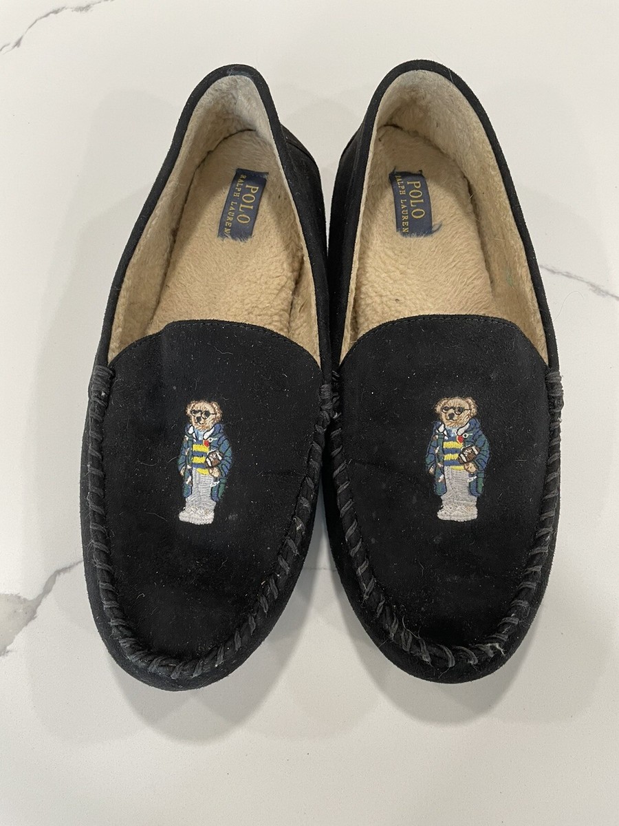 Pantuflas Ralph Lauren Polo Bear Hombre Verde Color Pantuflas