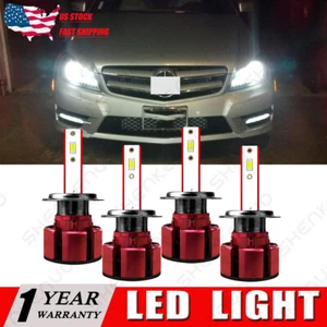 For Mercedes-Benz C250 C300 C350 Combo 6000K Car LED Headlights High&Low Beam 4X - Bild 1 von 11