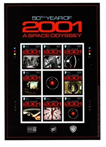 ISLE OF MAN 2018 A SPACE ODYSSEY FILM 5OTH ANNIVERSAY MINISHEET MNH - Picture 1 of 1