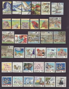 Stamps Australia: 79 Used Stamps from 1987-1989 - Picture 1 of 3