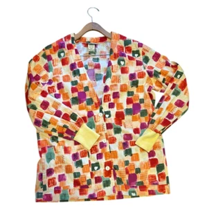 Women's 100% Cotton Peaches Uniforms Button Front Lab Coat Size M - Picture 1 of 7