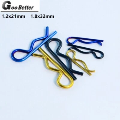 Clips R de titanio pasadores de retención pasadores divididos pasador para pasador de horquilla 1,2 mm 1,8 mm Foto 1 de 4