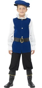 Tudor Shakespear Book Week Day Boys Medieval Prince Fancy Dress Costume Outfit - Picture 1 of 1