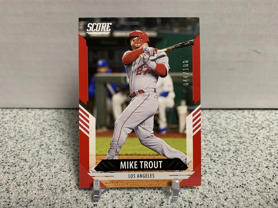 Mike Trout 2021 Panini Chronicles Score Red /100 #9 - Image 1 of 2