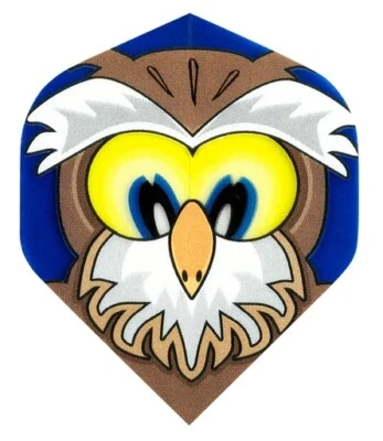 Dart 3, 6 oder 9 Stück Karella Polymet Flights - Fly - Standard - Eule