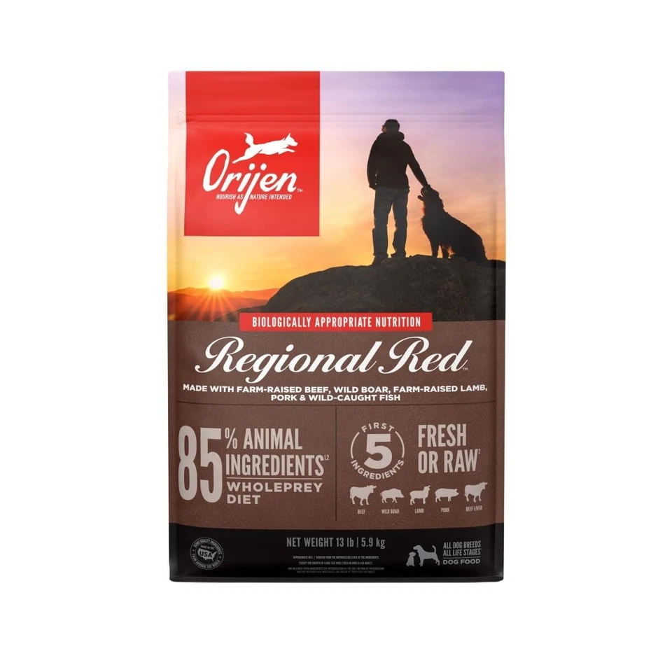 ORIJEN REGIONAL RED Dry Dog Food 13 lb Grain High Protein Kibble