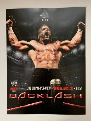 Pôster WWF WWE Raw impressão Triple H Backlash 2006 30/04/06 Pro Wrestling 12” x 16” - Imagem 1 de 3