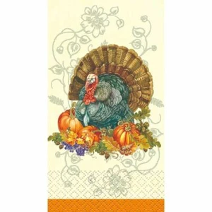 Traditional Thanksgiving Turkey 16 Ct Guest Napkins - Picture 1 of 1
