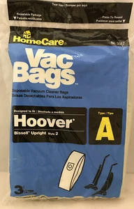Homecare Hoover and Bissell Upright Style 2 Vacumm Bags TYPE A NIP - Picture 1 of 2
