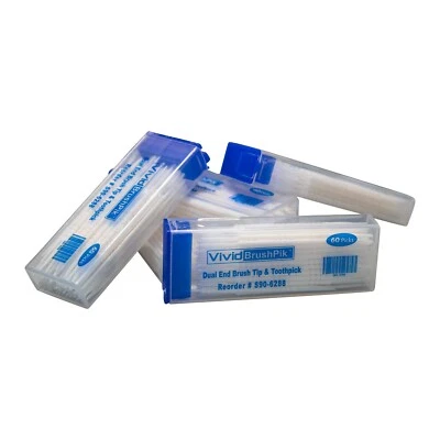 Palillo de dientes con punta de cepillo de doble extremo - para aparatos apretados y placa dura - 720 piezas Foto 1 de 4